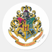 Harry Potter | Hogwarts Crest - Vollfarbigkeit Runder Aufkleber (Vorderseite)