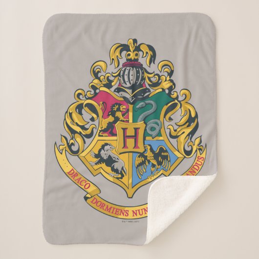 Harry Potter | Hogwarts Crest - Vollfarbigkeit Sherpadecke (Vorderseite)