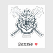 Harry Potter | Hogwarts Crossed Wands Wappen Aufkleber (Blatt)