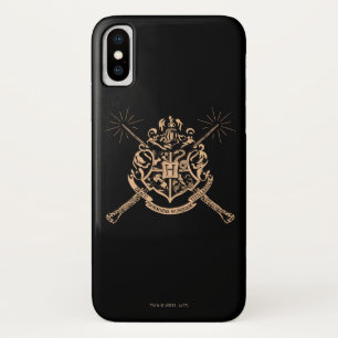 Harry Potter Hogwarts Crossed Wands Wappen iPhone X Hülle