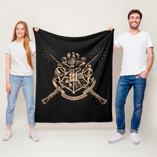 Harry Potter | Hogwarts Crossed Wands Wappen Fleecedecke (Beispiel)