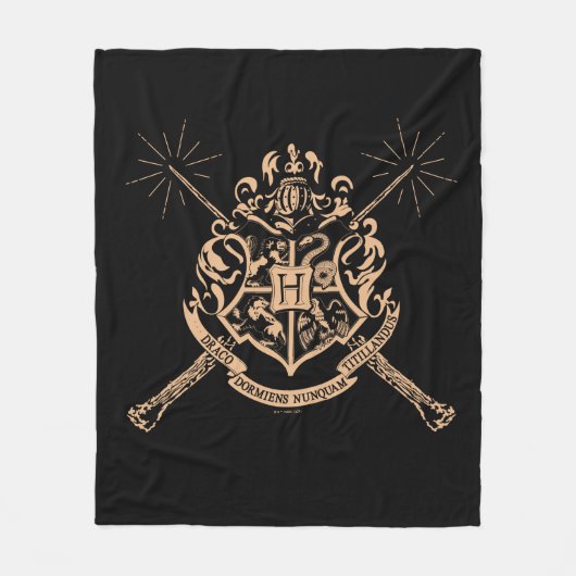 Harry Potter | Hogwarts Crossed Wands Wappen Fleecedecke (Vorderseite)