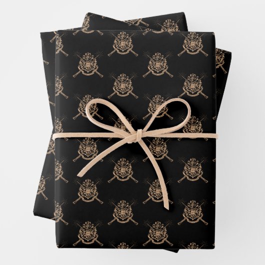 Harry Potter | Hogwarts Crossed Wands Wappen Geschenkpapier Set (Beispiel)