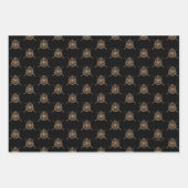 Harry Potter | Hogwarts Crossed Wands Wappen Geschenkpapier Set (Vorderseite)