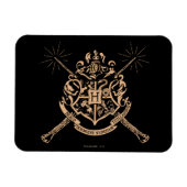 Harry Potter | Hogwarts Crossed Wands Wappen Magnet (Horizontal)