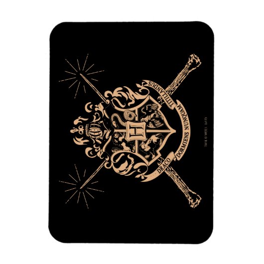 Harry Potter | Hogwarts Crossed Wands Wappen Magnet (Vertikal)