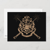 Harry Potter | Hogwarts Crossed Wands Wappen Postkarte (Vorne/Hinten)