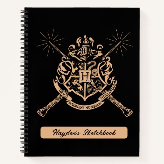 Harry Potter | Hogwarts Crossed Wands Wappen Sketc Notizblock (Vorderseite)