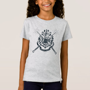 Harry Potter   Hogwarts Crossed Wands Wappen T-Shirt