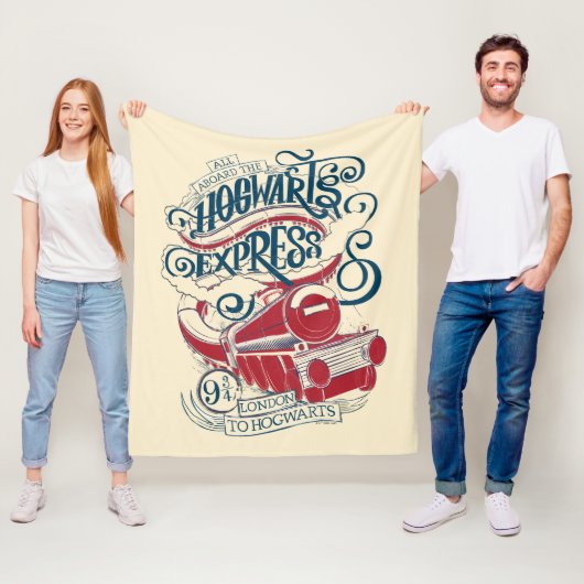 Harry Potter | Hogwarts Express Typografy Fleecedecke (Beispiel)