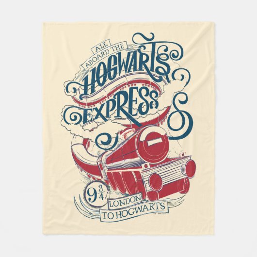Harry Potter | Hogwarts Express Typografy Fleecedecke (Vorderseite)