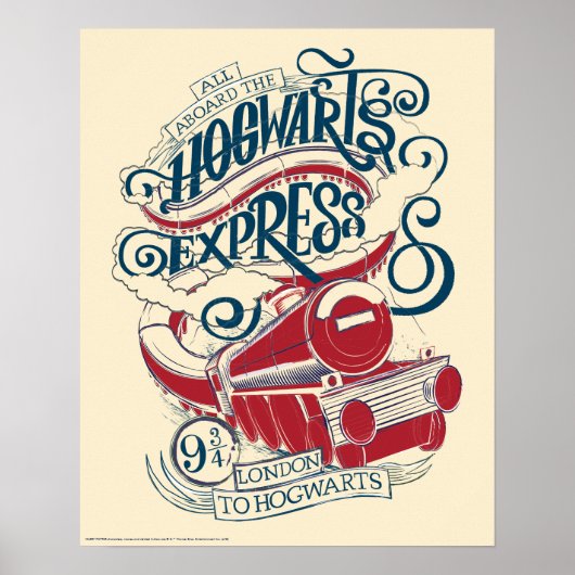 Harry Potter | Hogwarts Express Typografy Poster (Vorne)