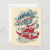 Harry Potter | Hogwarts Express Typografy Postkarte (Vorne/Hinten)