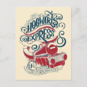 Harry Potter | Hogwarts Express Typografy Postkarte (Vorderseite)