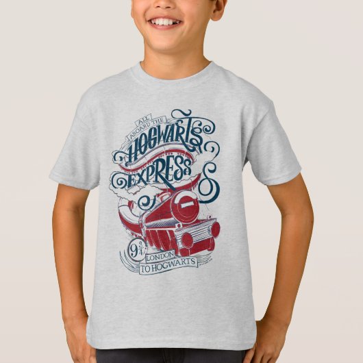 Harry Potter | Hogwarts Express Typografy T-Shirt (Vorderseite)