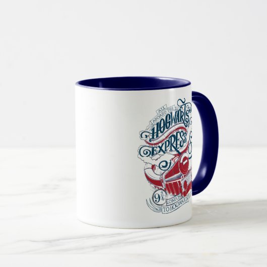 Harry Potter | Hogwarts Express Typografy Tasse (VorderseiteRechts)