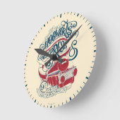 Harry Potter | Hogwarts Express Typography Runde Wanduhr (Winkel)