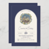 Harry Potter Hogwarts Floral Arch Geburtstag Einladung (Vorne/Hinten)