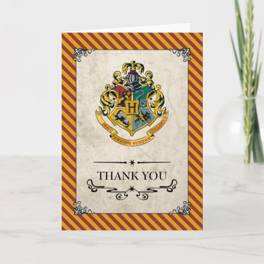 Harry Potter | Hogwarts Geburtstags Dankeschön Dankeskarte (Vorderseite)