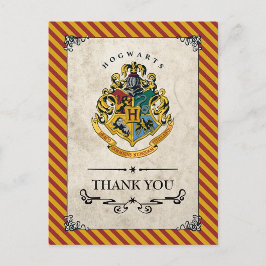 Harry Potter | Hogwarts Geburtstags Dankeschön Postkarte (Vorderseite)
