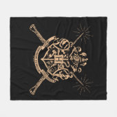 Harry Potter | Hogwarts gekreuzte Wandschilde Fleecedecke (Vorderseite (Horizontal))