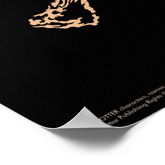 Harry Potter | Hogwarts gekreuztes Wands-Wappen Poster (Ecke)