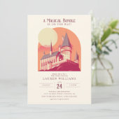 Harry Potter | Hogwarts Girl Baby Shower Einladung (Stehend Vorderseite)