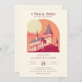 Harry Potter | Hogwarts Girl Baby Shower Einladung (Vorne/Hinten)