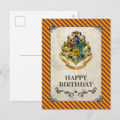 Harry Potter | Hogwarts Happy Birthday Postkarte (Vorne/Hinten)