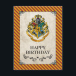 Harry Potter | Hogwarts Happy Birthday Postkarte<br><div class="desc">Celebrate your child's birthday with this Hogwarts Crest Birthday Postcard! Whether they're in Gryffindor, Slytherin, Hufflepuff, or Ravenclaw, your child and their friends can celebrate together with the Hogwarts School of Witchcraft and Wizardry Crest. Don't forget to send out the matching Hogwarts Crest invitations, and pair with matching party stamps...</div>