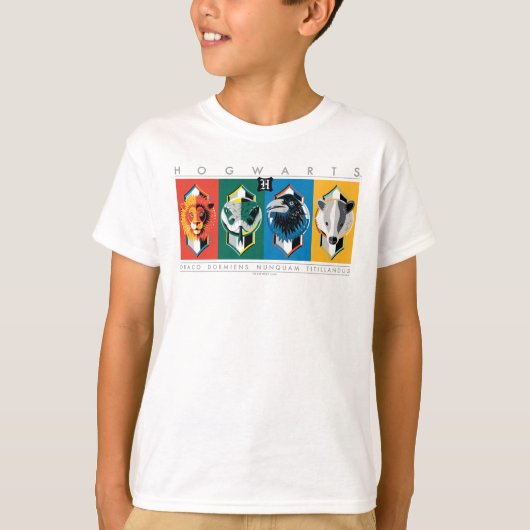 Harry Potter | HOGWARTS™ Haus-Symbole T-Shirt (Vorderseite)