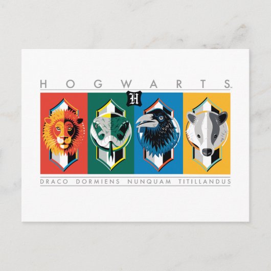 Harry Potter | HOGWARTS™ House Sigils Postkarte (Vorderseite)