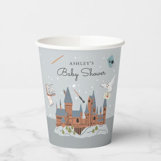 Harry Potter | Hogwarts-Muster-Baby-Shower Pappbecher (Links)