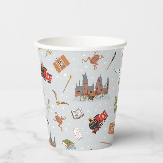 Harry Potter | Hogwarts Pattern Baby Shower Pappbecher (Vorderseite)