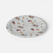 Harry Potter | Hogwarts Pattern Baby Shower Pappteller (Schrägansicht)