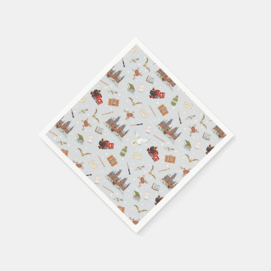 Harry Potter | Hogwarts Pattern Baby Shower Serviette (Ecke)