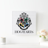 Harry Potter | HOGWARTS™ Primarschulen-Wappen Quadratische Wanduhr (Zuhause)