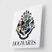 Harry Potter | HOGWARTS™ Primarschulen-Wappen Quadratische Wanduhr (Winkel)