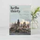 Harry Potter | Hogwarts-Schloss 30. Geburtstag Einladung (Stehend Vorderseite)
