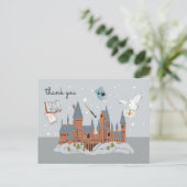Harry Potter Hogwarts-Schloss Baby-Shower Danke Postkarte (Stehend Vorderseite)