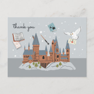 Harry Potter Hogwarts-Schloss Baby-Shower Danke Postkarte