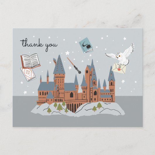 Harry Potter Hogwarts-Schloss Baby-Shower Danke Postkarte (Vorderseite)