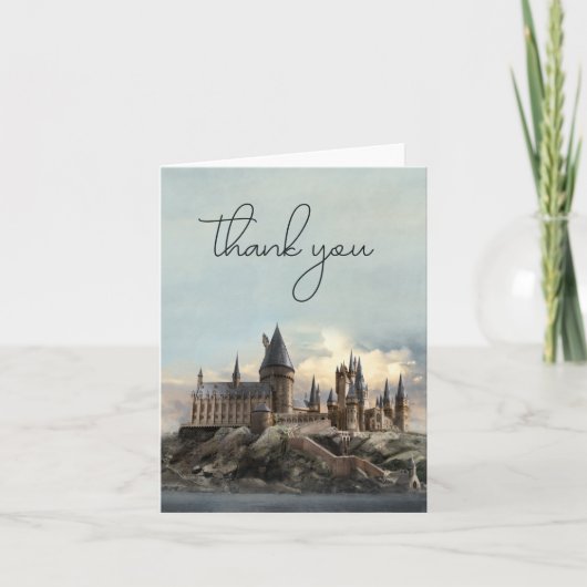Harry Potter Hogwarts-Schloss Hochzeit Danke (Vorderseite)