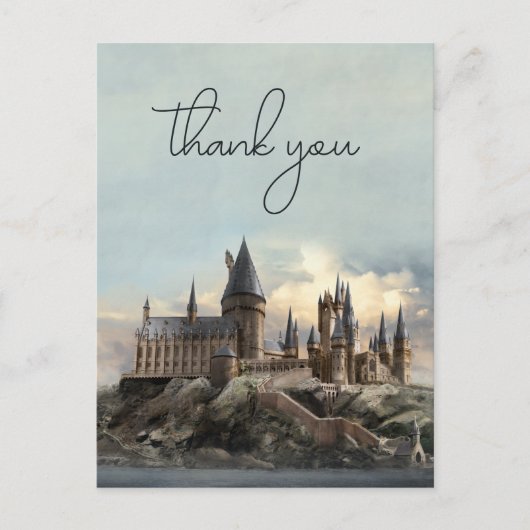 Harry Potter Hogwarts-Schloss Hochzeit Danke Postkarte (Vorderseite)