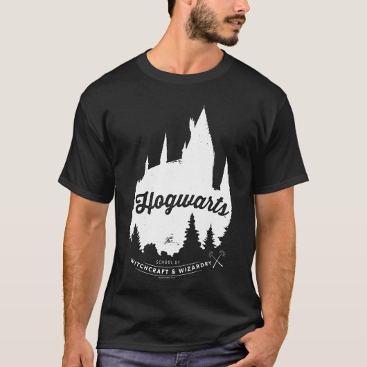 Harry Potter | HOGWARTS™ Schloss-Typografie T-Shirt (Vorderseite)