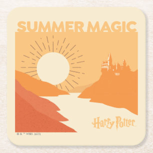 HARRY POTTER™   HOGWARTS™ Summer Magic Rechteckiger Pappuntersetzer
