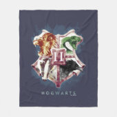 Harry Potter | HOGWARTS™ Wappen Aquarell Fleecedecke (Vorderseite)