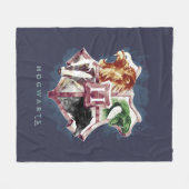 Harry Potter | HOGWARTS™ Wappen Aquarell Fleecedecke (Vorderseite (Horizontal))