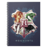 Harry Potter | HOGWARTS™-Wappen Aquarell Notizblock (Vorderseite)