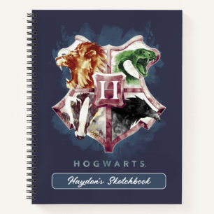 Harry Potter   HOGWARTS™ Wappen Aquarellzeichnung Notizblock